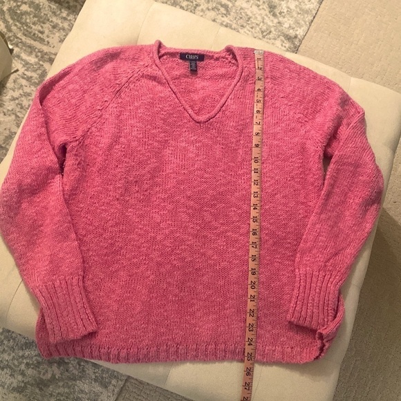 CHAPS pullover pink sweater ~ Size XL - Picture 4 of 5